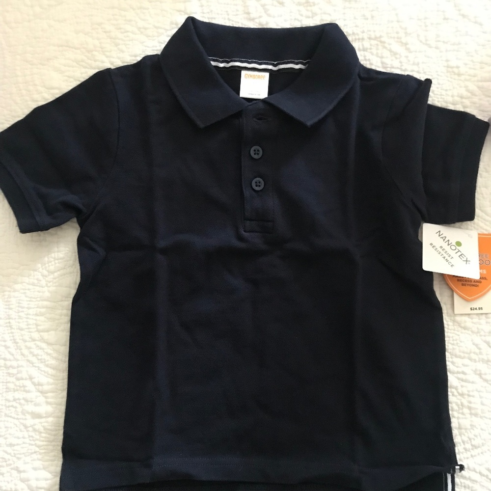 New boys 3T navy polo shirt